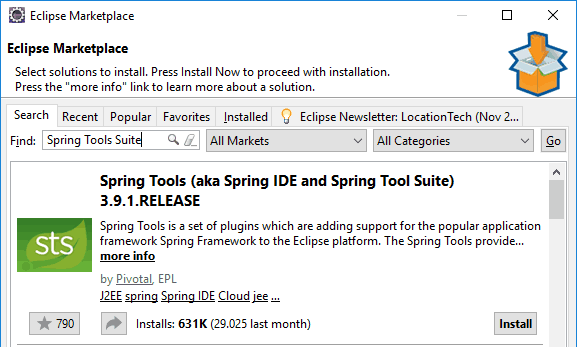 eclipse with spring tool suite