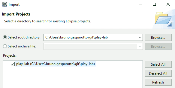 Set up Play project on Eclipse importing existing project